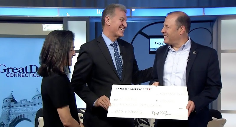 NUTMEG BIG BROTHERS BIG SISTERS RECEIVES THRILLING SURPRISE DURING A RECENT WFSB-TV INTERVIEW